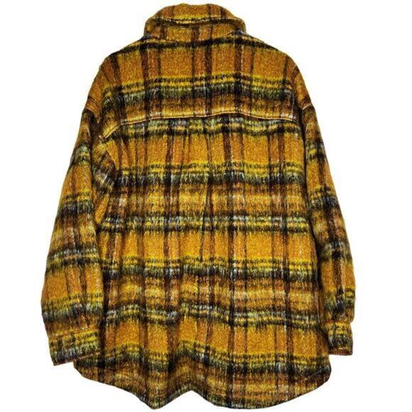 URBAN‎ OUTFITTERS Harlow Plaid Oversized Shirt Jacket Shacket Fully Lined Size L - Picture 2 of 12